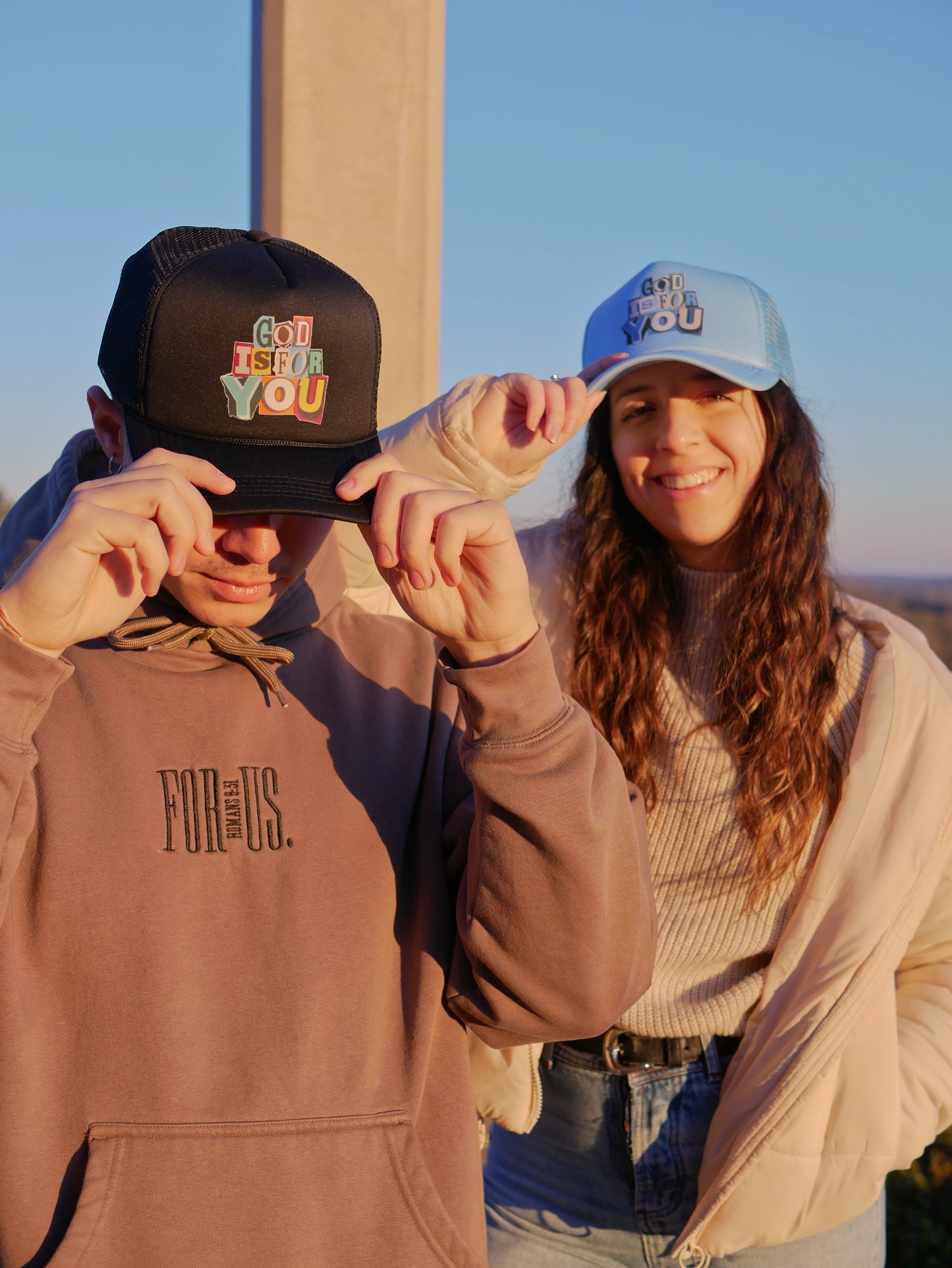 Sky Blue "For You" Trucker Hat