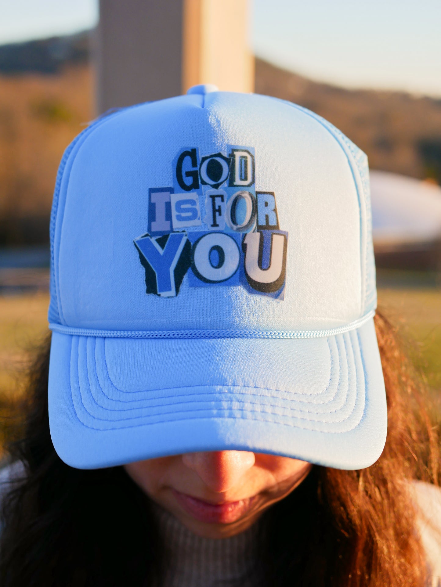 Sky Blue "For You" Trucker Hat
